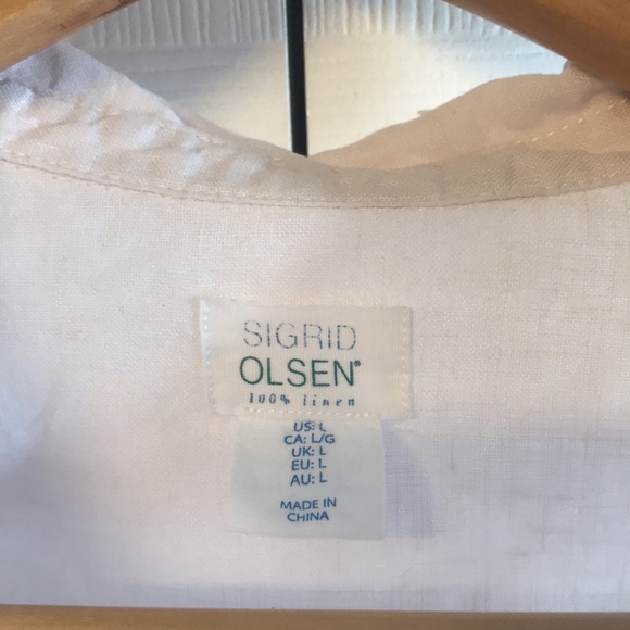 100% linen Sigrid Olsen tunic, size large - Picture 2 of 5